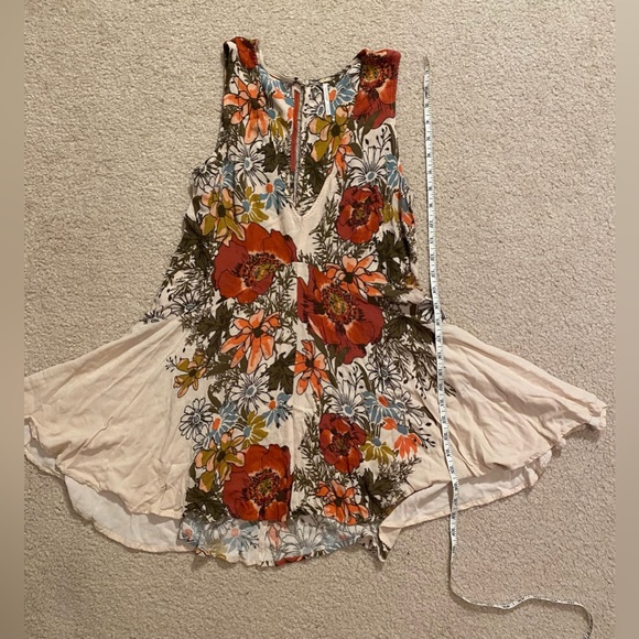 NWOT Free People “Backyard Party” Floral High Low Tunic Dress Size S - Picture 14 of 16